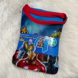 Marvel Avengers boys' flannel 2-piece sleepwear set, size 10/12